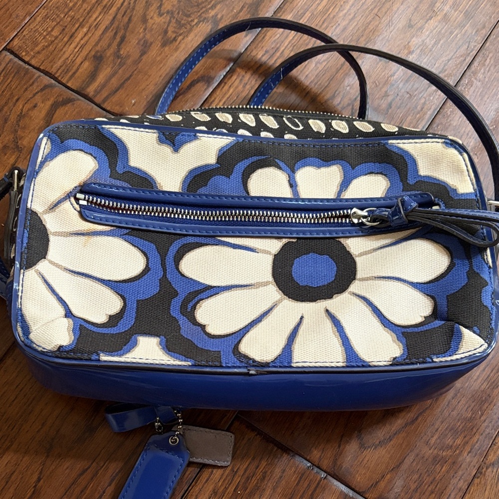 Coach Navy and Cream Crossbody Bag